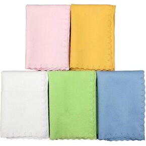 5pcs Microfiber Cleaning Polishing Polish Cloth Set for Musical Instrument Guitar Violin Piano violin cleaning cloth