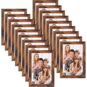 مجموعة إطارات صور WIFTREY مقاس 8 × 10 مكونة من 18 قطعة، إطارات صور متعددة مقاس 8 × 10 كبيرة الحجم للتعليق على الحائط أو عرض الطاولة، باللون الأبيض المتعثر