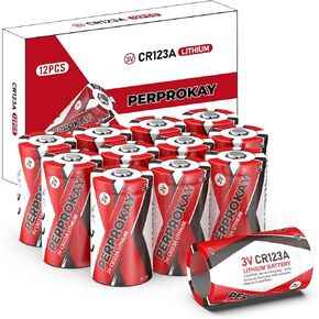 CR123A 3V Lithium Battery 6Pack 1500mAh 3 Volt 123A, 123, CR17335, CR17345 Batteries Lithium for Flashlights, Lasers, Optics, Alarm Sensors【Non-Rechargeable】