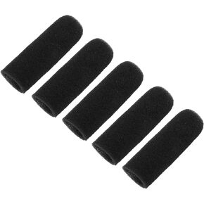 uxcell 5PCS Sponge Foam Mic Cover Conference Microphone Windscreen Shield Protection Black 72mm Long