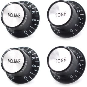 KAIY Guitar Knobs Imperial Inch Size Top Hat Bell Reflector Les Paul Knobs, 2 Volume 2 Tone Electric Guitar Knobs, Guitar Volume Knob Tone Controls for Gibson & Epiphone USA Gibson Les Paul SG