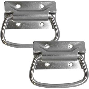 Seismic Audio - SARHW36-2 Pack of Chrome Surface Mount Chest Case Handles