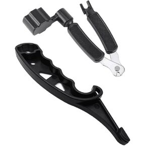Jiayouy Guitar String Stretcher Winder Cutter Pin Puller, Plastic Guitar String Stretching Tool to Make New String Stay in Tune, and 3 in 1 Guitar Restringing Tool