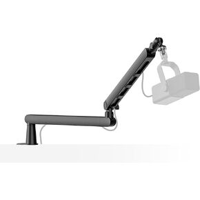 Microphone Boom Arm, Low Profile Mic Arm, Adjustable Stick Microphone Arm Stand with Desk Mount Clamp, Cable Management,Mic Stand with Mic Clip 3/8" to 5/8" Adapter