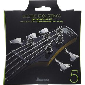 Ibanez, 5 Bass Guitar Strings-Light Top Medium Bottom, Silver, (IEBS5C)