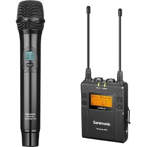 Saramonic UHF Wireless Handheld Mic System w/Dual-Channel Camera-Mountable Receiver (UwMic9 RX9+HU9) (UWMIC9RX9HU9), Black