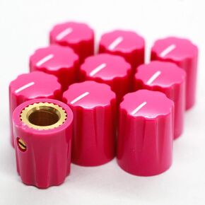 LOT of 10 Pink Davies Clone Knobs 1900h w/Brass Insert
