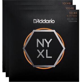 D'Addario NYXL Electric Guitar Strings Balanced Lite 10-46 (3 Pack Bundle)