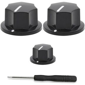 Cream White 3pcs Brass Insert USA Spec 1/4" Large and Small Knobs Bass Knobs For Jazz Bass Knobs