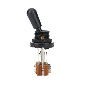 Guitar 3 Way Switch Metal 3 Way Toggle Switch Pickup Selector for Electric Guitar with Black Switch Tip(Black)