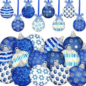 16 Pcs Fall Hanging Tree Ornaments 1.57 Inch Fall Decorations Autumn Ball Ornaments for Tree Thanksgiving Fall Harvest Hanging Decorations for Home Office Party Favor Gifts
