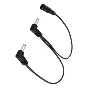 Daisy Chain 1 to 2 Outer+ Inner Daisy Chain 1 to 2 Ways Guitar Effects Pedal Multi-Plug Power Supply Cable for DC 9V Guitar Pedal Power Supply Adapter Plug