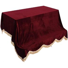 Bnineteenteam Full Piano Dust Proof Cover,Piano Protective Cover Pleuche Cloth Accessory for Universal Upright Piano