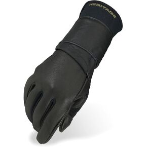 Heritage Jr. Pro 8.0 Bull Riding Gloves, Size 6, Black