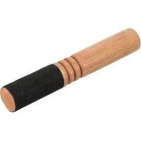 MECCANIXITY Singing Bowl Mallet Strike 2.5x12.5CM Leather Wood Burlywood Sound Bowl Drum Stick for Meditation Yoga Relax