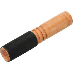 MECCANIXITY Singing Bowl Mallet Strike 2.5x12.5CM Leather Wood Burlywood Sound Bowl Drum Stick for Meditation Yoga Relax
