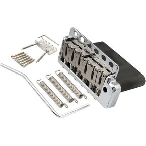 Wilkinson WVP6-SB 54mm 5+1 Hole SUS Stainless Steel Saddles Guitar Tremolo Bridge with Full Solid Steel Block for Import Strat and Japan Strat, Black