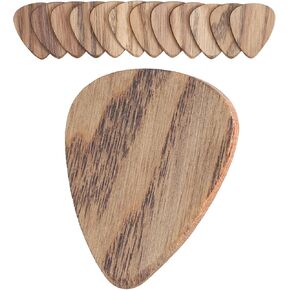 12 Pack Wood Guitar Picks - Guitar Picks for Acoustic and Electric Guitar, 1.6mm Thickness, Heavy Thickness Guitar Pick, for Bass Guitar, Ukulele