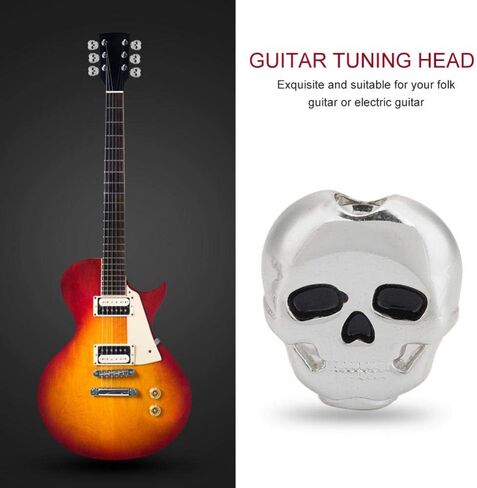 ضبط غطاء الوتد، 6 قطع ضبط غطاء الرأس، شكل الجمجمة صنعة ممتازة لعازفي الجيتار الشعبي الغيتار الكهربائي كهدية in Kuwait
