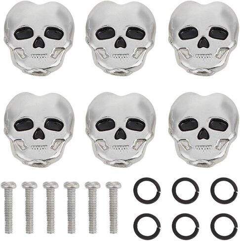 ضبط غطاء الوتد، 6 قطع ضبط غطاء الرأس، شكل الجمجمة صنعة ممتازة لعازفي الجيتار الشعبي الغيتار الكهربائي كهدية in Kuwait