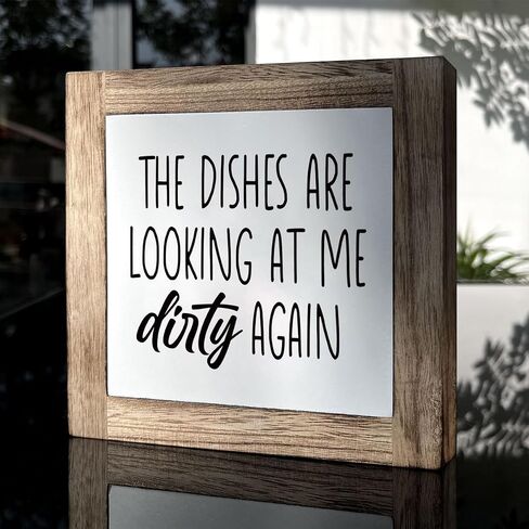 Kitchen Decor, Wooden Box Signs for Home Decor, Funny Kitchen Bar Decor, Cute Kitchen Wooden Block Sign Decor, Trying to Make Protein Shakes but They Keep Coming Out as Margaritas Sign in Saudi Arabia