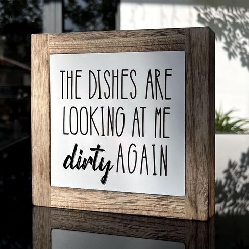 Kitchen Decor, Wooden Box Signs for Home Decor, Funny Kitchen Bar Decor, Cute Kitchen Wooden Block Sign Decor, Trying to Make Protein Shakes but They Keep Coming Out as Margaritas Sign in Saudi Arabia