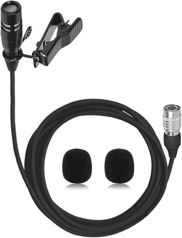 Lavalier Lapel Microphone Unidirectional Condenser Super Cardioid Mic Compatible with Audio-Technica Wireless Bodypack Transmitter System with Hirose 4 Pin Plug in Saudi Arabia