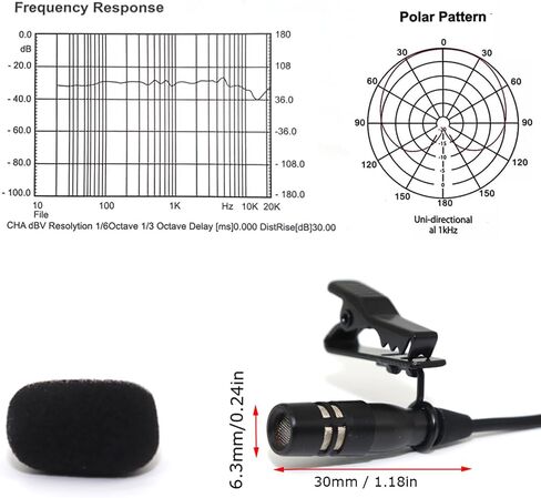 Lavalier Lapel Microphone Unidirectional Condenser Super Cardioid Mic Compatible with Audio-Technica Wireless Bodypack Transmitter System with Hirose 4 Pin Plug in Saudi Arabia