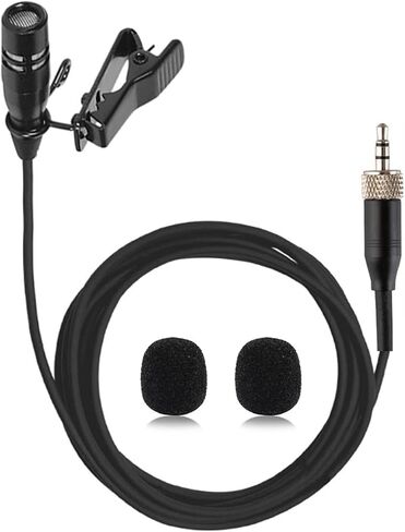 Lavalier Lapel Microphone Unidirectional Condenser Super Cardioid Mic Compatible with Audio-Technica Wireless Bodypack Transmitter System with Hirose 4 Pin Plug in Saudi Arabia