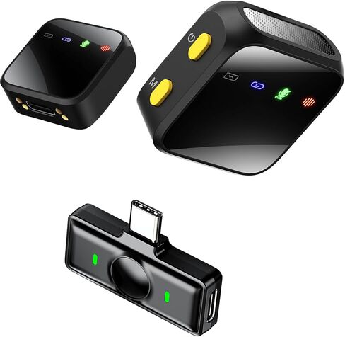 Wireless Lavalier Microphone for iPhone15 & Android USB-C, Mini Microphone with Noise Reduction &2.4G Low Latency, wireless microphones for Video,Vlog,TikTok,YouTube,Interviews,Live Streaming (USB-C) in Saudi Arabia