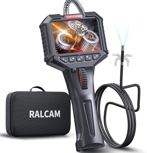 Articulating Borescope, Ralcam 2 Way Endoscope Camera with Light, 6 Led Lights Video Inspection Camera, 6.2mm Lens Scope Camera 3.5'' IPS Screen Endoscope 3.3FT/1.0M Semi-Rigid Cable in Saudi Arabia