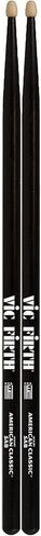 Vic Firth 5A American Classic Drum Sticks - Black, 3 Pairs Bundle with Austin Bazaar Polishing Cloth in Saudi Arabia