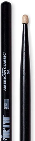 Vic Firth 5A American Classic Drum Sticks - Black, 3 Pairs Bundle with Austin Bazaar Polishing Cloth in Saudi Arabia