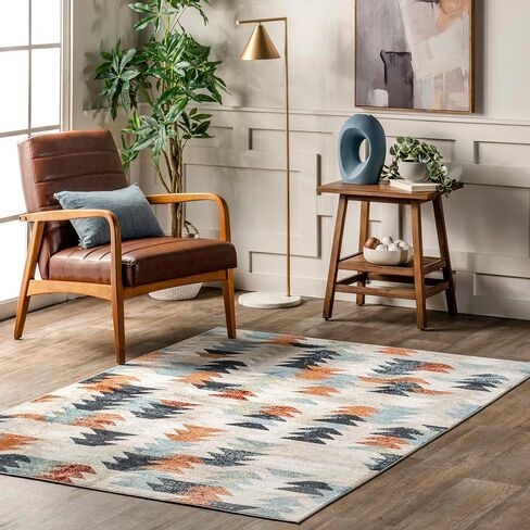 nuLOOM Allegra Southwestern Machine Washable Area Rug, 4x6, Multi in Saudi Arabia