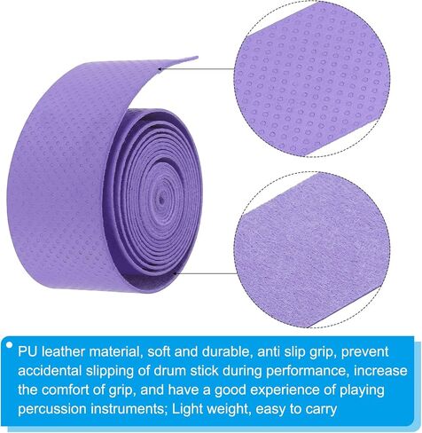 PATIKIL Drum Stick Tape Drumstick Grips Drumstick Wrap Anti Slip 2pcs 1" Width 3.3ft for Drum Percussion Drumming Accessories Blue in Saudi Arabia