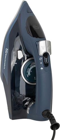 مكواة بخار الكترولوكس الاحترافية للملابس، مكواة ملابس بقوة 1700 واط مع حرارة سريعة، مكواة بخار قابلة للتعديل وقاعدة سيراميك ذاتية التنظيف - أزرق، LX1700 in Kuwait