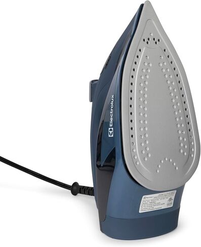 مكواة بخار الكترولوكس الاحترافية للملابس، مكواة ملابس بقوة 1700 واط مع حرارة سريعة، مكواة بخار قابلة للتعديل وقاعدة سيراميك ذاتية التنظيف - أزرق، LX1700 in Kuwait