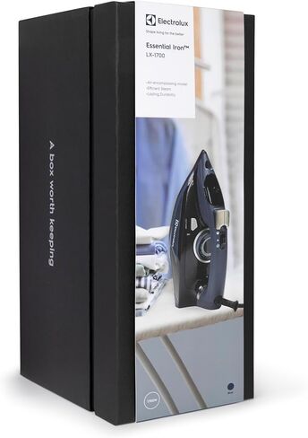 مكواة بخار الكترولوكس الاحترافية للملابس، مكواة ملابس بقوة 1700 واط مع حرارة سريعة، مكواة بخار قابلة للتعديل وقاعدة سيراميك ذاتية التنظيف - أزرق، LX1700 in Kuwait