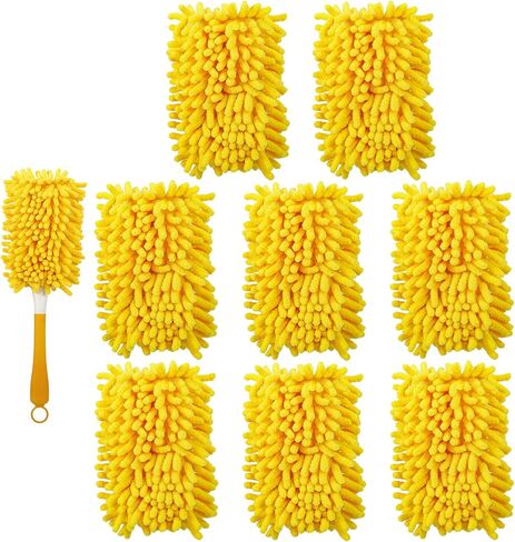 عبوة إعادة تعبئة غبار قابلة لإعادة الاستخدام من yicotira متوافقة مع غبار اليد swiffer - عبوات غبار شديدة التحمل 360 - منفضة مروحة سقف من الألياف الدقيقة لمقبض ممتد، 6 عبوات (المقبض غير متضمن) in Kuwait
