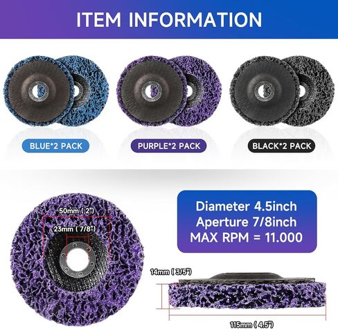 6PCS 5“ x 7/8"Angle Grinder Stripper Discs, Angle Grinder Specialized for Cleaning and Removing Paint Coating Rust Weld Oxide in Saudi Arabia
