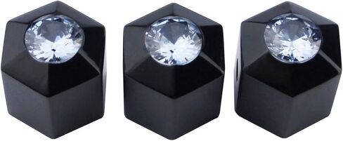 Guyker Potentiometer Control Knobs with 6mm Dia. Shaft Pots - 3PCS High Grade Stainless Steel Speed Tone Volume Knob with Diamond Top Replacement for Electric Guitar or Precision Bass, black in Saudi Arabia