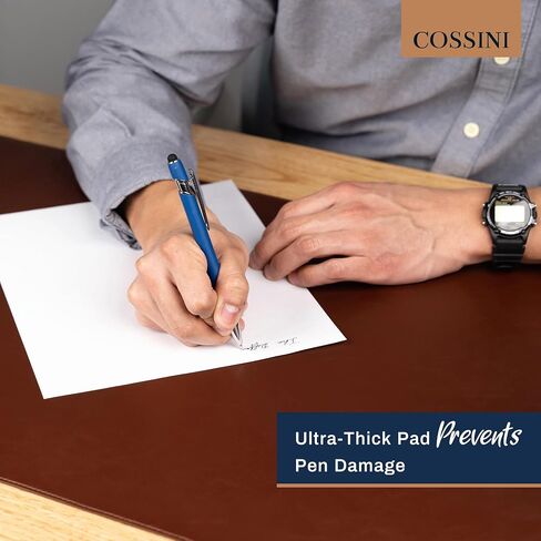 XL Desk Pad - Large PU Leather Desk Mat (3ft x 1.5ft) - Buttery Smooth Writing, Damage Blocking, Non-Slip, Waterproof - Home Office Computer Desk Protector Blotter Laptop Keyboard Mouse Pad in Saudi Arabia
