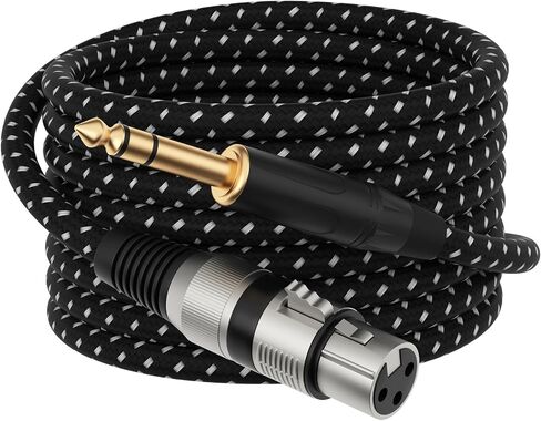Professional 3FT XLR Female to 1/4 Inch TRS Cable, Noise Free XLR to 1/4 Cable, Long-Lasting XLR to TRS Jack Lead Balanced Signal Interconnect Cable, Widely Used for Microphone, AMP, Mixer in Saudi Arabia