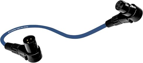 Balanced XLR Cable Right Angle Male to Right Angle Female - 0.5 Feet (6 inches) Black - Pro 3-Pin 90 Degree Microphone Connector for Audio Interface or Mixer for Live Performance & Recording in Saudi Arabia