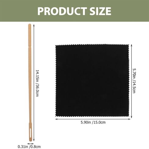 Clarinet Flute Cleaning Rod with Polishing Cloth Flute Cleaner Flute Cleaning Care Cleaning Kit Including Swab Rod and Cotton Cloths in Saudi Arabia