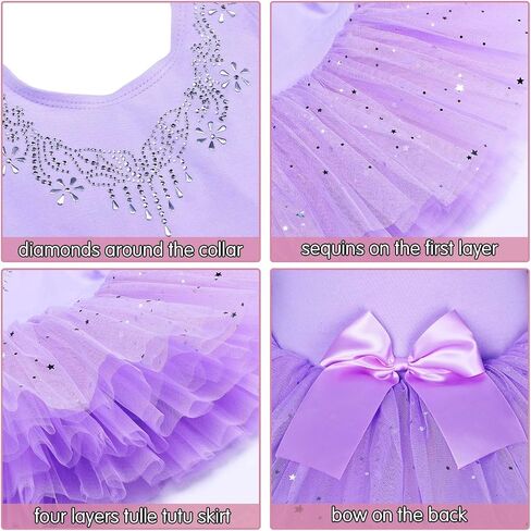 BAOHULU Ballet Leotards for Girls Toddler Dance OutfitTutu Skirt with Tights Set SOB204_Pink_XXL in Saudi Arabia