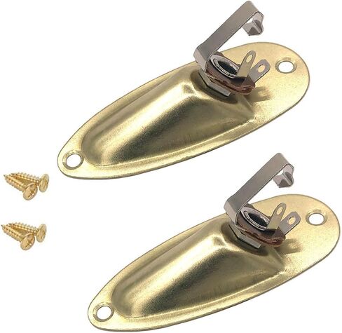 2Pcs Guitar Input Jack Socket Plate 1/4 Inch Output Loaded Parts Bronze Guitar Jack Plate with Screws Nut Compatible with Fender Stratocaster Strat Electric Guitar Replacement Parts in Saudi Arabia