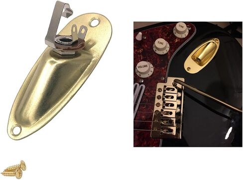 2Pcs Guitar Input Jack Socket Plate 1/4 Inch Output Loaded Parts Bronze Guitar Jack Plate with Screws Nut Compatible with Fender Stratocaster Strat Electric Guitar Replacement Parts in Saudi Arabia