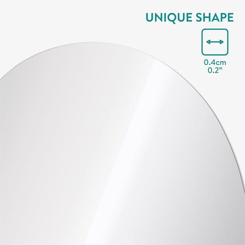 Navaris Frameless Wall Mirror - Irregular Shape Asymmetrical Blob Mirror - For Entryway Table Hallway Bathroom Floor - Modern Organic Shaped Pond Unique Mirror in Saudi Arabia