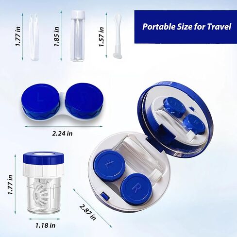 Contact Lens Case with Cleaner Washer,Contact Case with Mirror Tweezers Remover Tool Solution Bottle for Travel (Purple) in Saudi Arabia